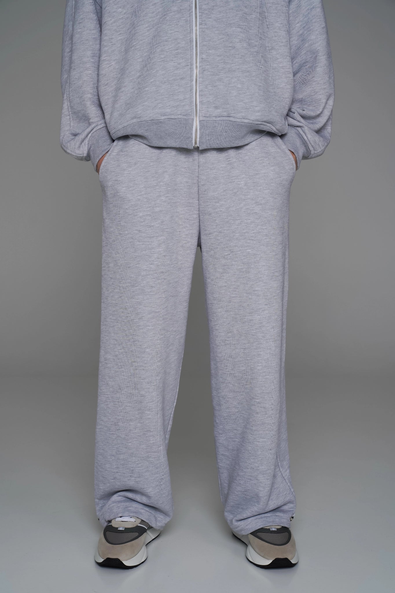 MEN'S ADJUSTABLE PANTS ASH GREY 360 GSM cotton