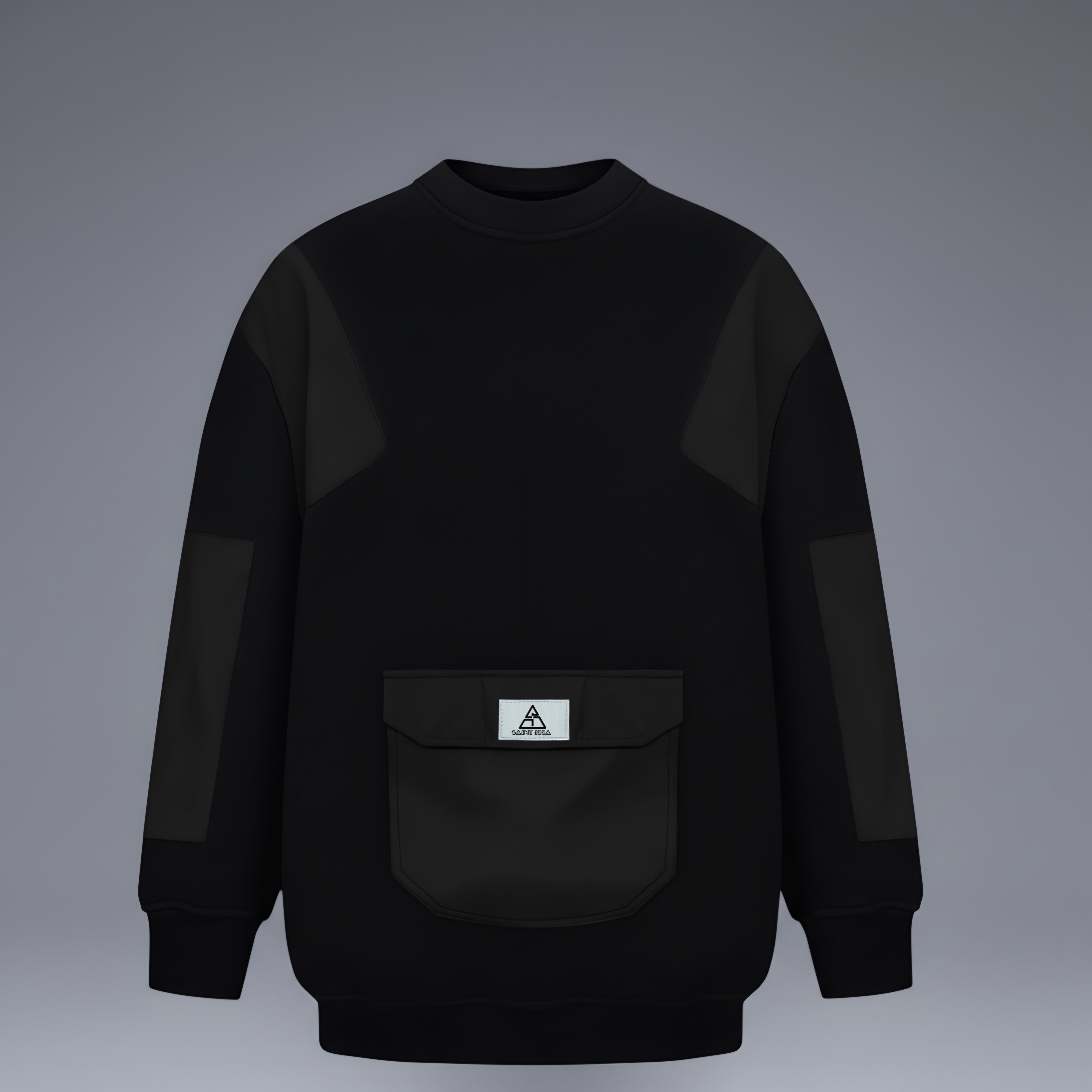 MEN'S URBAN LUXE BLACK SWEATSHIRT luxury menswear