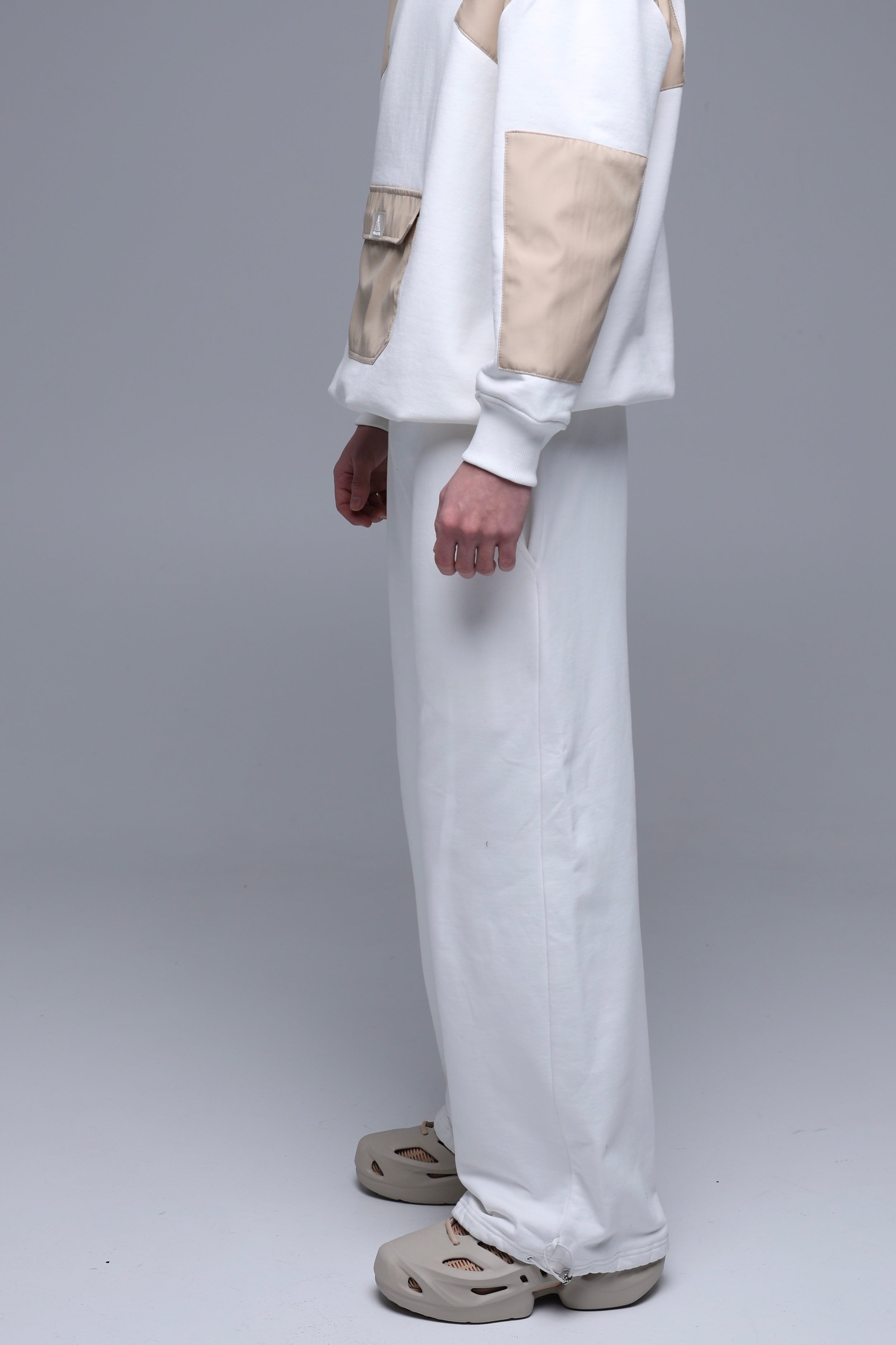 MEN'S ADJUSTABLE PANTS IVORY 360 GSM premium cotton front