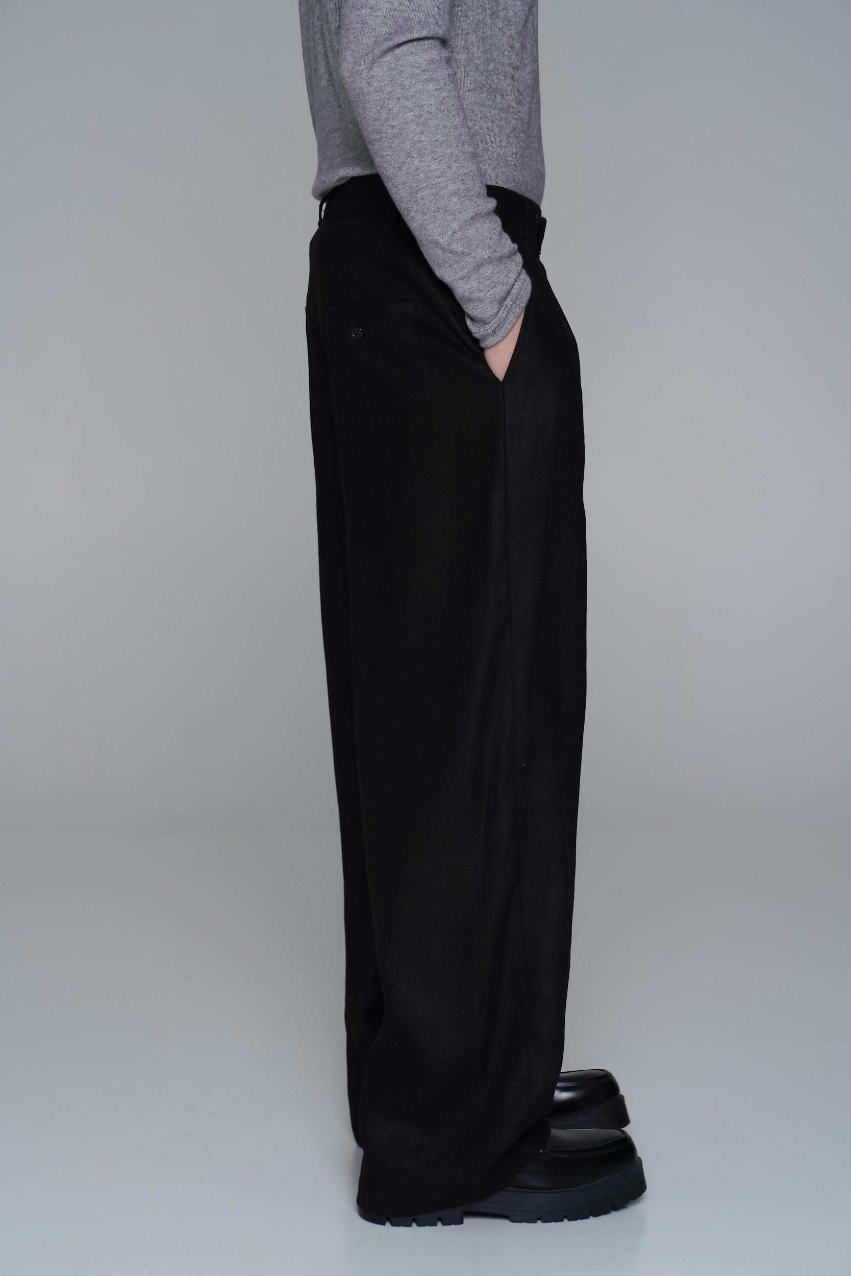 BLACK EDGE TROUSERS CUSTOM MADE custom length