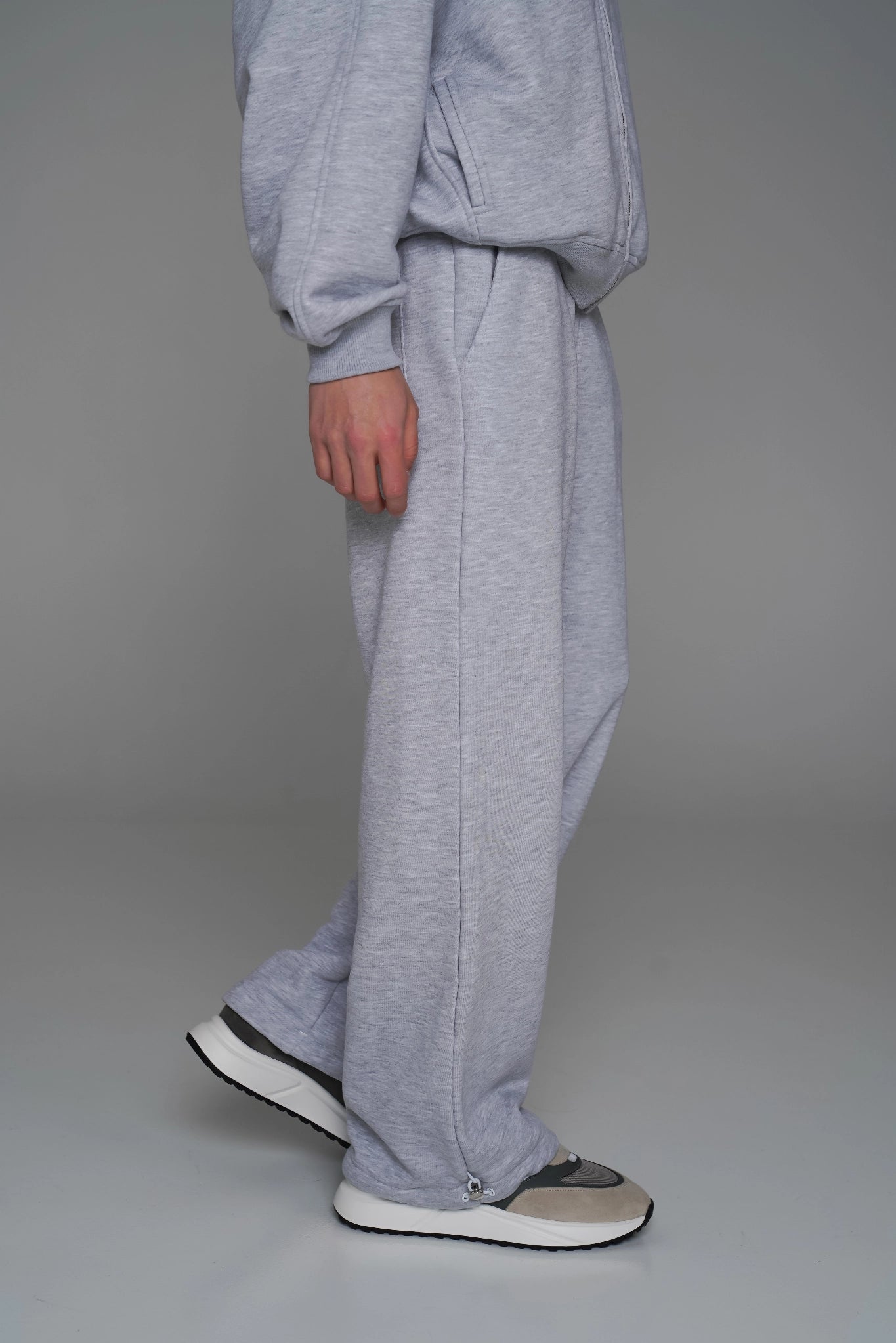 MEN'S ADJUSTABLE PANTS ASH GREY back