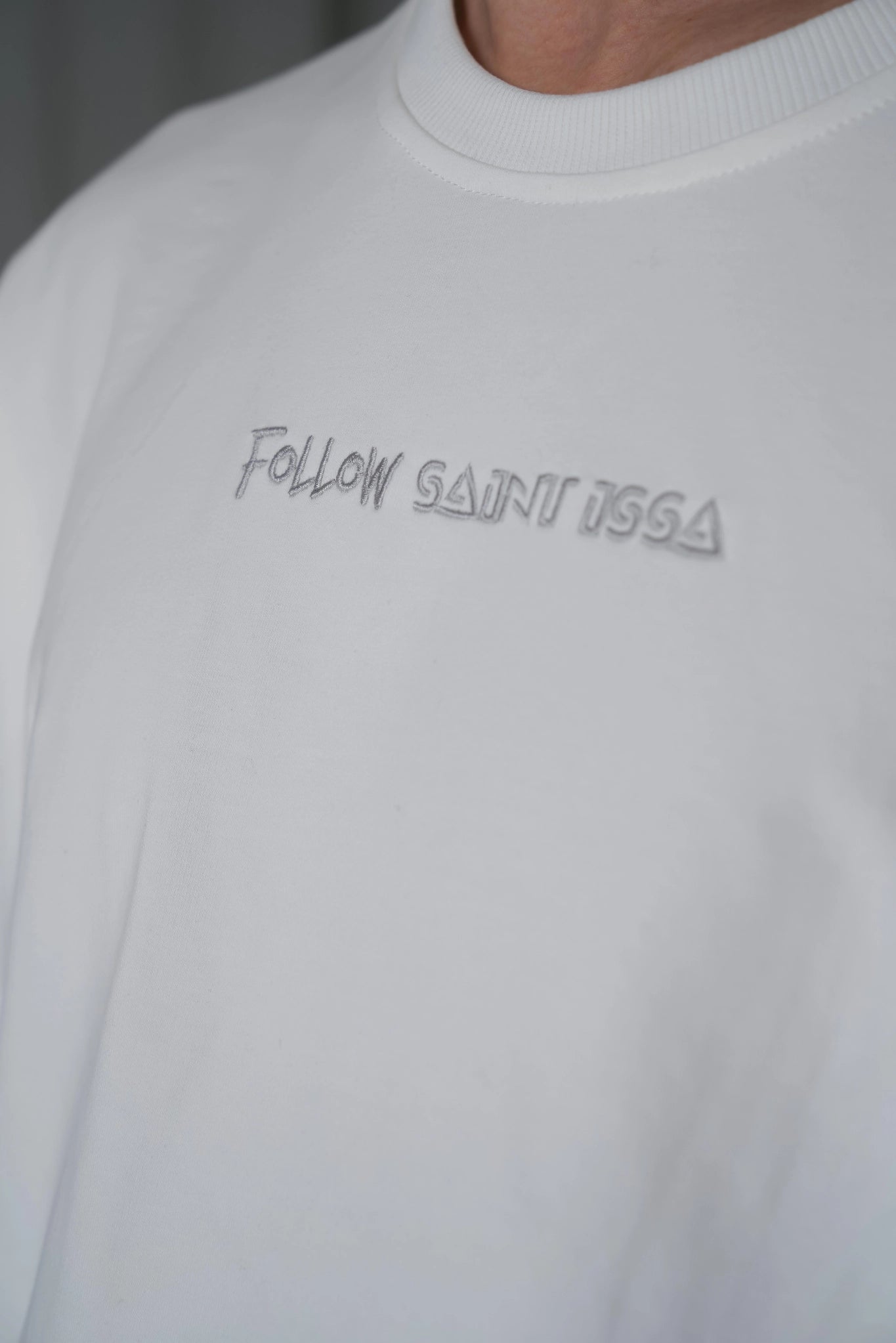 MEN'S OVERSIZED MINI CROP T-SHIRT CHAMPAGNE back