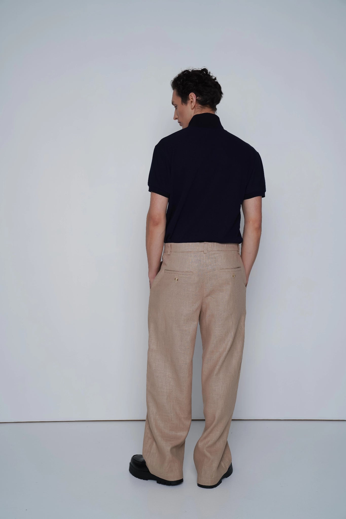 BEIGE EDGE TROUSERS custom length