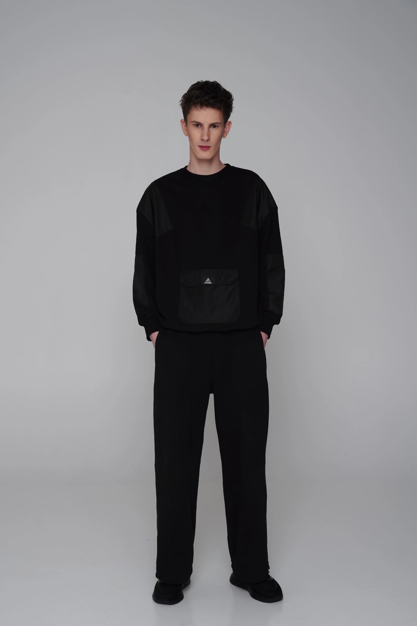 MEN'S URBAN LUXE BLACK SWEATSHIRT back view