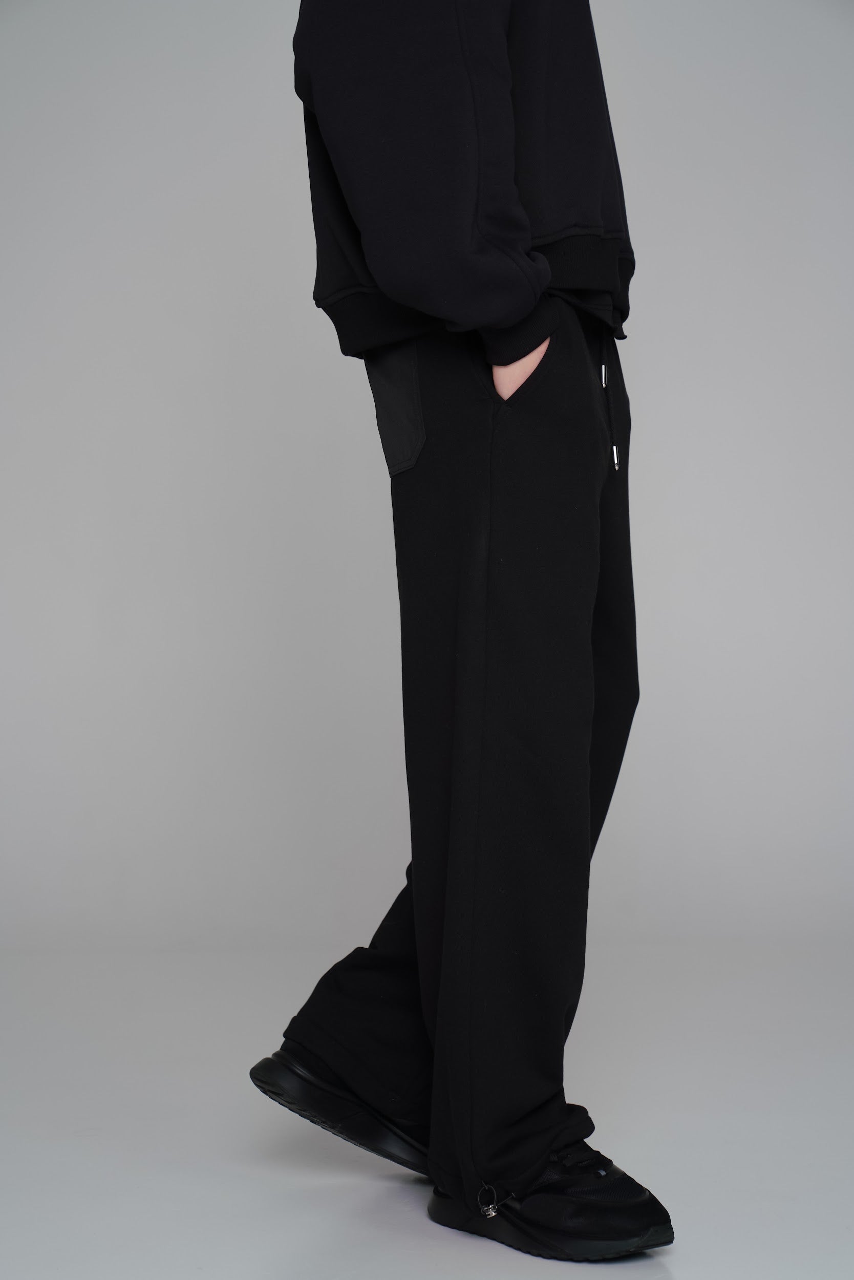 MEN'S ADJUSTABLE PANTS BLACK side