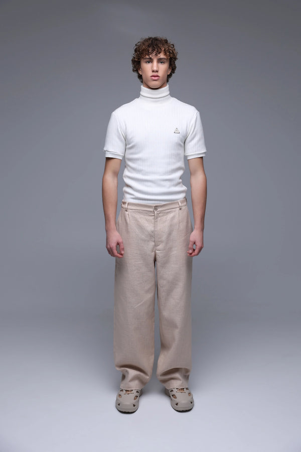 Beige Edge Trousers