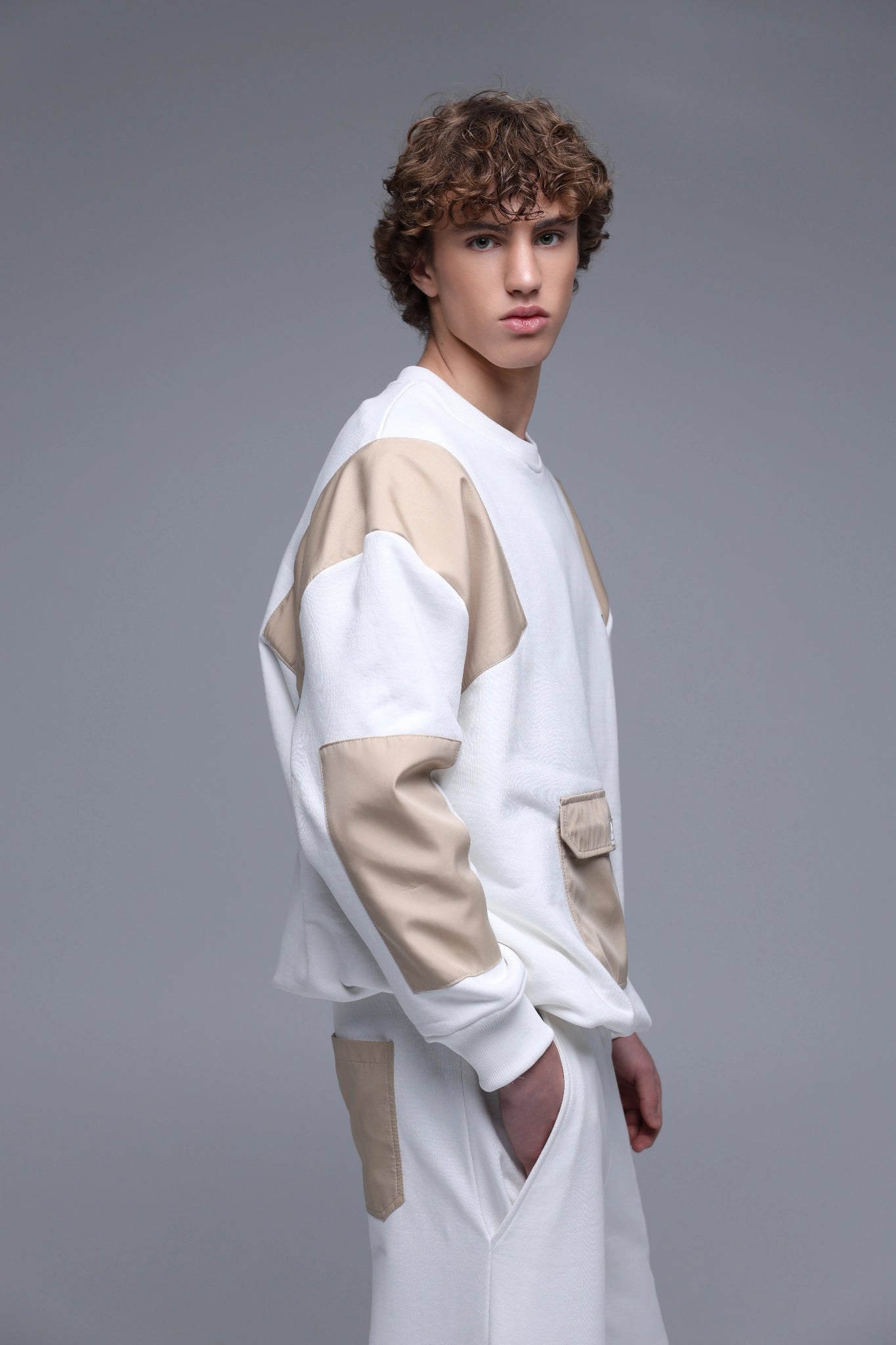 MEN'S ADJUSTABLE PANTS IVORY luxury menswear